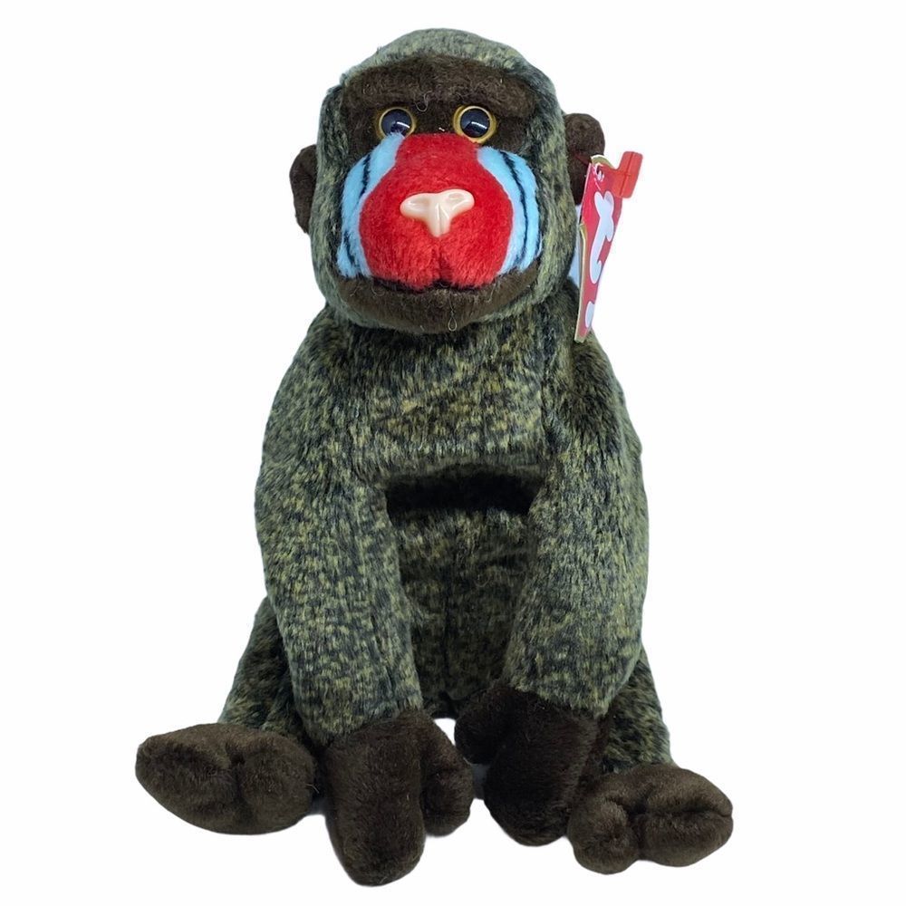 1999 TY CHEEKS Retired Beanie Babies Baboon Toy